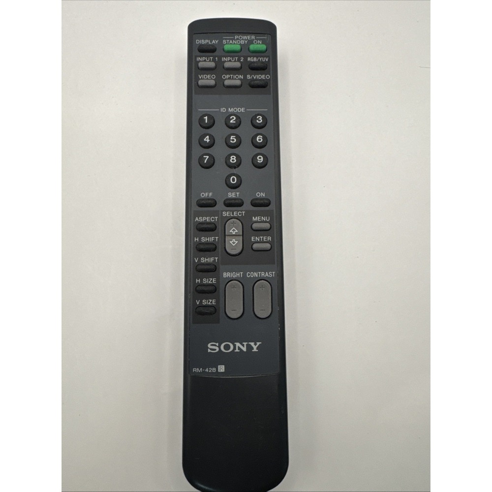SONY RM-42B REMOTE CONTROL PFM42B1, PFM42B1U - Tested OEM